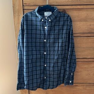 Old Navy Blue plaid button down long sleeved.